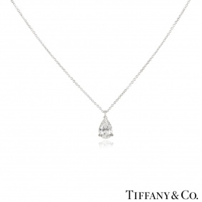 Tiffany & Co. Platinum Diamond Pendant 1.28ct I/VVS2